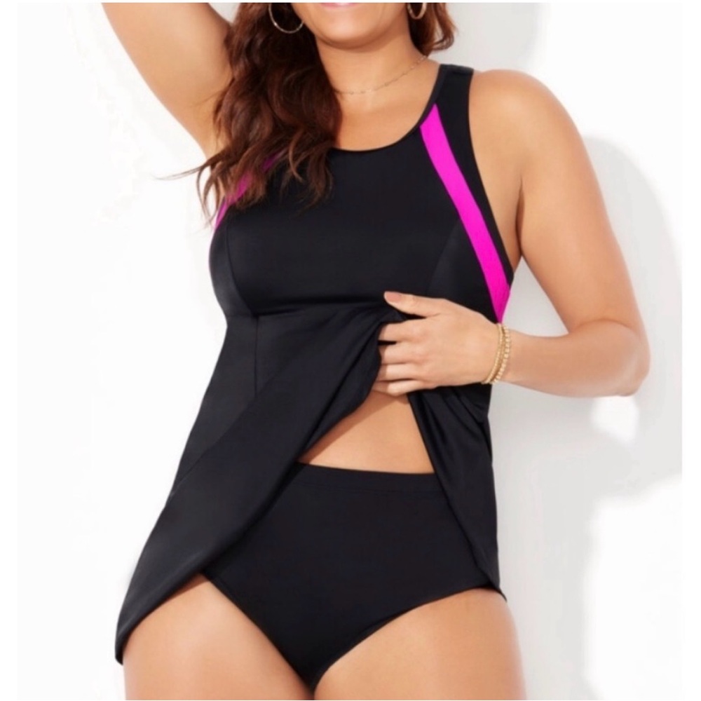 New 2pc Racerback High Neck
Swimdress Set Plus Size 20 2X 
Swimsuits For All